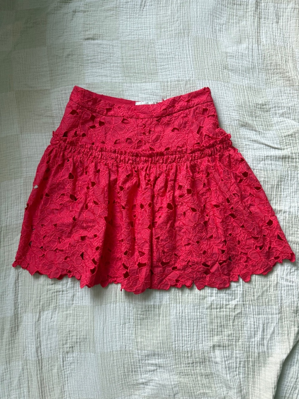 [NWOT] Cara Cara Floral Eyelet Skirt in Hibiscus, size 8